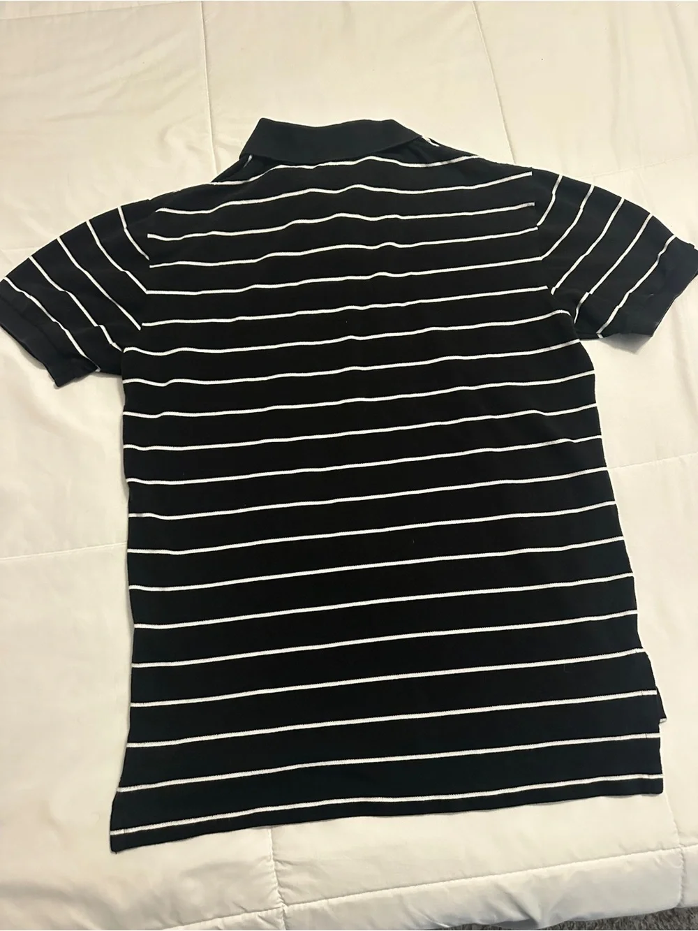 Polo Ralph Lauren Black & White Striped Polo size Medium